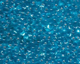 Miyuki Drop Beads 3.4mm, DP-0018, Transparent Silver Lined Aqua, 10g