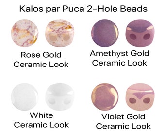 KALOS par Puca 5g ~ 64 Beads 2-Hole Bead incl. 2 Free Patterns with every order