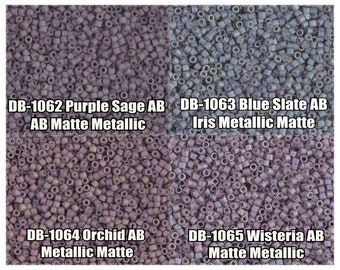 11/0 Miyuki-delica-kralen, DB1062, DB1063, DB1064, DB1065 - 5 g, 10 g