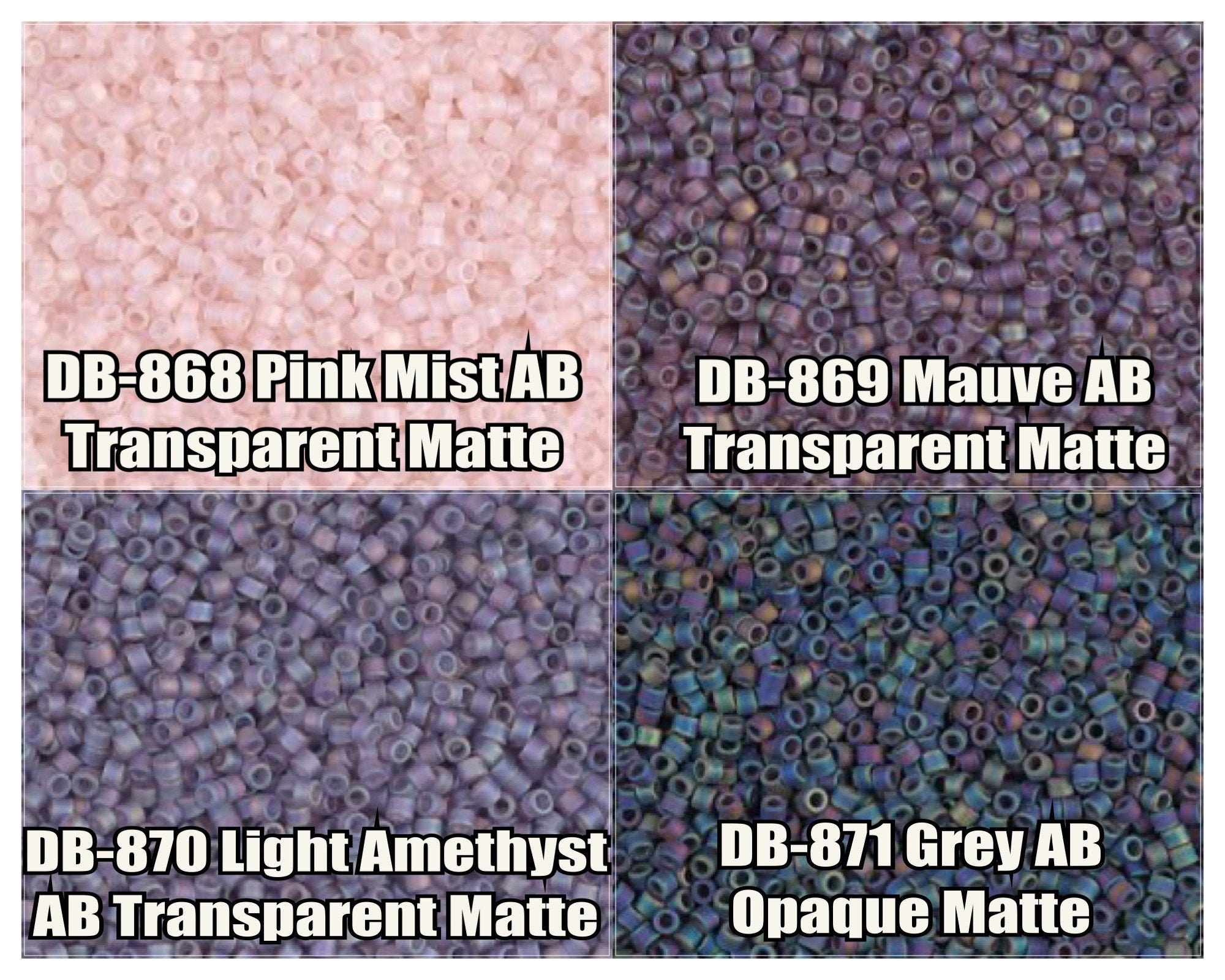 11/0 Miyuki Delica Beads, DB868, DB869, DB870, DB871 - 5g, 10g - Etsy