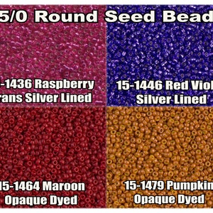 15-1464, Miyuki 8.2g Dyed Opaque Maroon 15-1464, Miyuki 8.2g Dyed Opaque Maroon