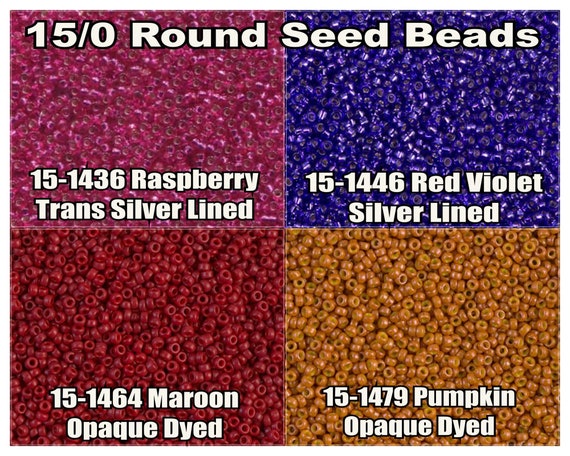 15-1464, Miyuki 8.2g Dyed Opaque Maroon 15-1464, Miyuki 8.2g Dyed Opaque Maroon