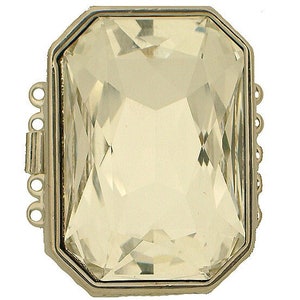 Claspgarten GRANDE, Stunning 5-Strand Clasp, Precious Metal Plating, 3 Crystal Options