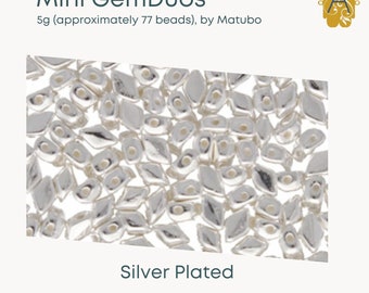 Mini GemDuos by Matubo, 5g, Silver Plated