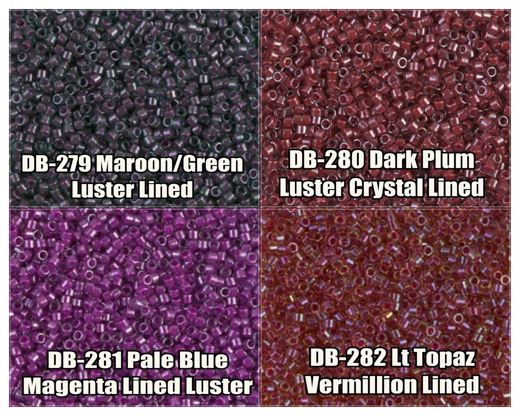 11/0 Miyuki Delica Beads, DB279, DB280, DB281, DB282 - 5g, 10g - Etsy