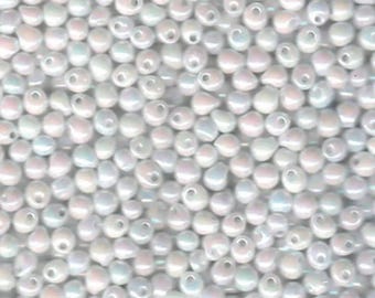 Miyuki Drop Beads 3.4mm, DP-0471, Opaque White AB, 10g