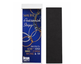 SHINE RITE Anti Tarnish Strips, 2x7 Inch, Jewelry Storage Protection, Silver Copper Brass, Jewelry Making Supplies