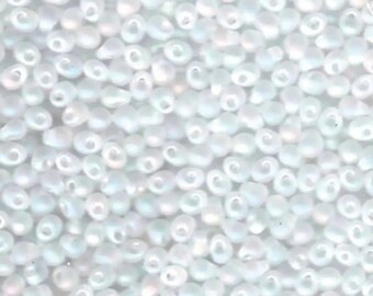 Miyuki Drop Beads 3.4mm, DP-0131FR, Matte Crystal AB, 10g