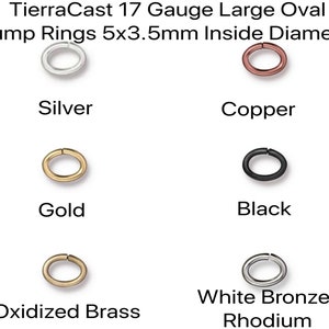 TierraCast Jump Rings: Large Oval 17 Gauge