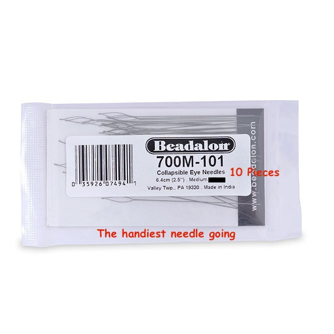 Aiguilles à Perles Beadalon – Yeux Extra Fines 2,25 Pouces – Pliables – Lot De 4