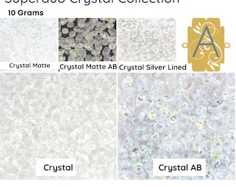 Superduo, Crystal Collection, 10 grams, by Matubo