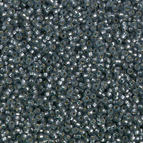 15-1657, Miyuki 8.2g Semi-Matte Silver Lined Grey 15-1657, Miyuki 8.2g Semi-Matte Silver Lined Grey