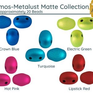 Samos - Metalust Matte Collection, Les Perles par Puca, (5g, approx 20 beads)