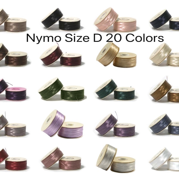 Nymo® Size D Thread, Bobbin, 21 Colors, 64yds\58.5m