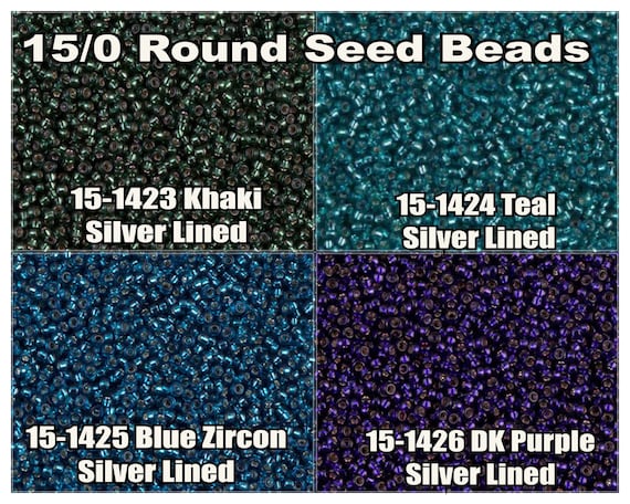 15-1425, Miyuki 8.2g Silver-Lined Blue Zircon 15-1425, Miyuki 8.2g Silver-Lined Blue Zircon