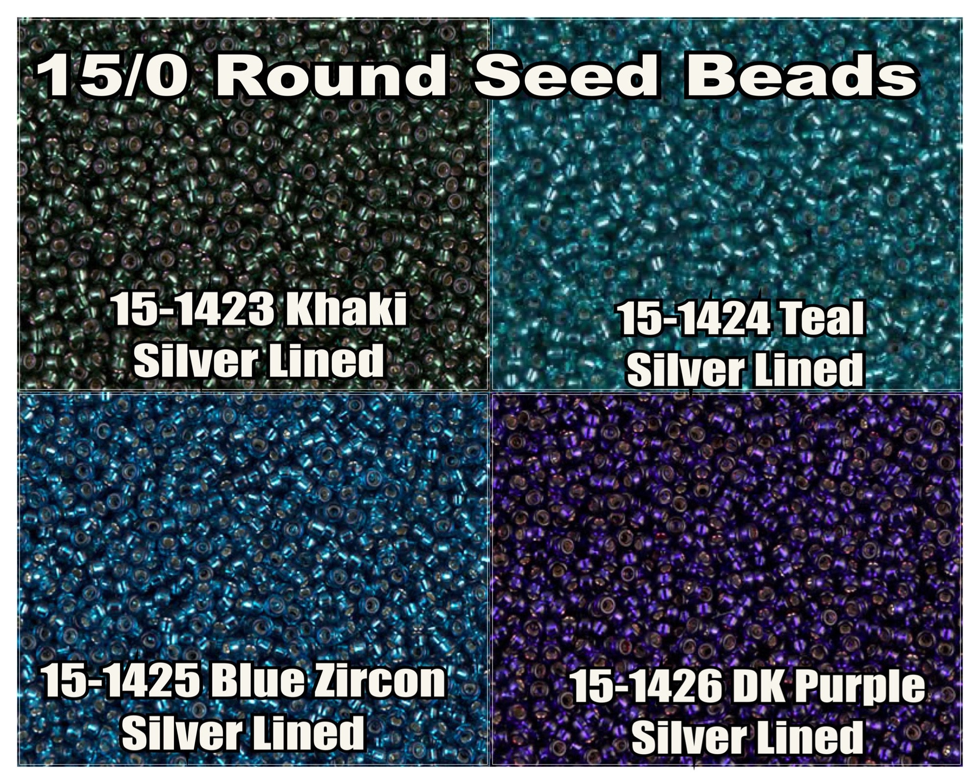 15-1423, Miyuki 8.2g Silver Lined Khaki 15-1423, Miyuki 8.2g Silver Lined Khaki