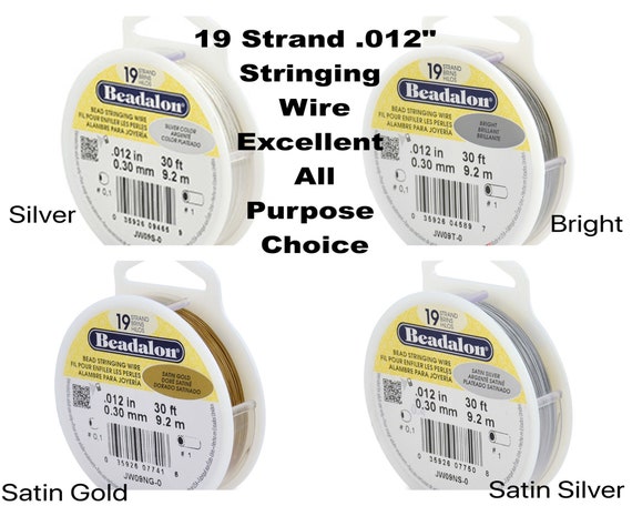 Beadalon, .012'' - 19 Strand Bright 30' Beadalon, .012'' - 19 Strand Bright 30'