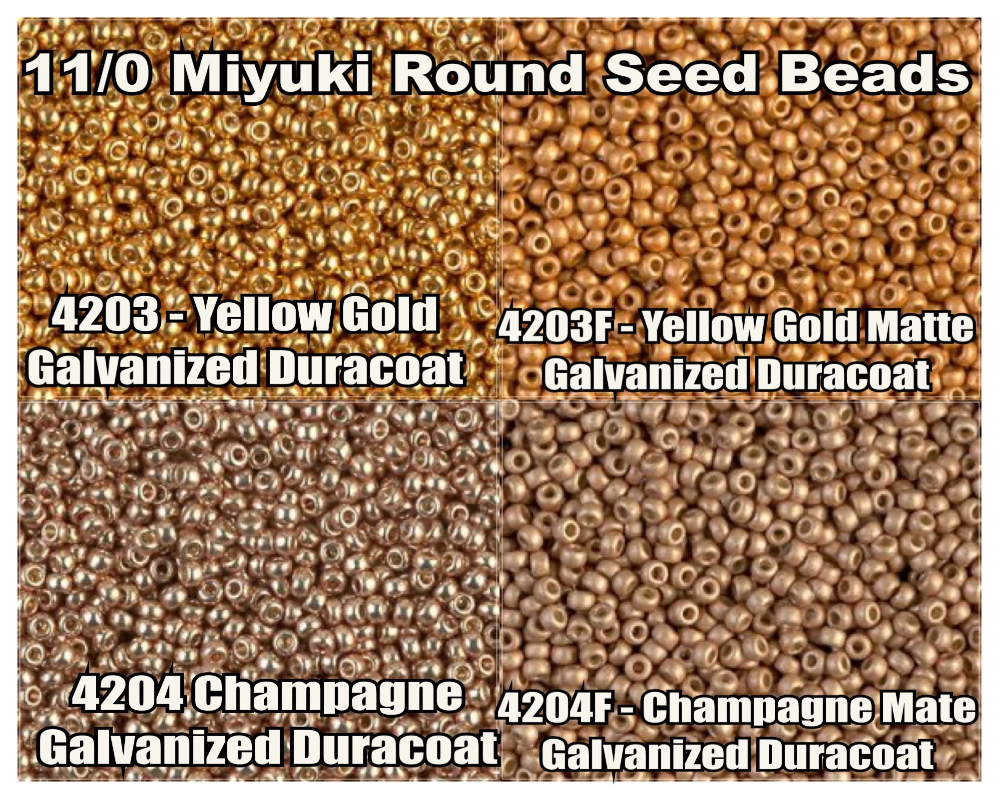 8-4203, Miyuki 22g Duracoat Galvanized Yellow Gold 8-4203, Miyuki 22g Duracoat Galvanized Yellow Gold