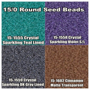 15-1558, Miyuki 8.2g Sparkle Violet Lined Crystal 15-1558, Miyuki 8.2g Sparkle Violet Lined Crystal