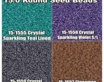 15-1558, Miyuki 8.2g Sparkle Violet Lined Crystal 15-1558, Miyuki 8.2g Sparkle Violet Lined Crystal