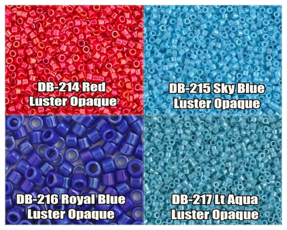 11 0 Miyuki Delica Beads DB214 DB215 DB216 DB217 5g 10g Etsy New Zealand