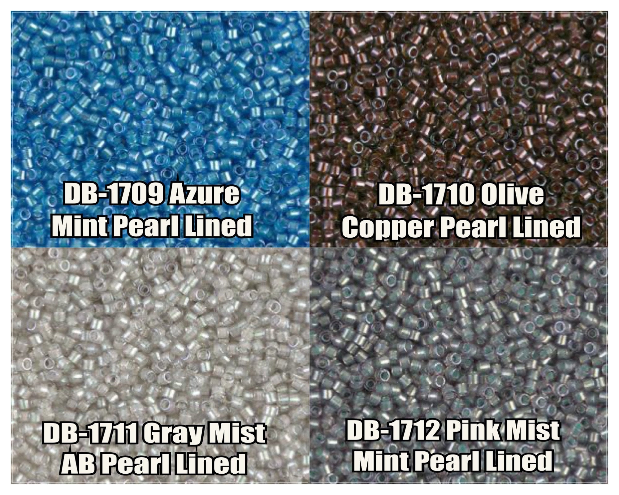11/0 Miyuki Delica Beads, DB1709, DB1710, DB1711, DB1712 - 5g, 10g