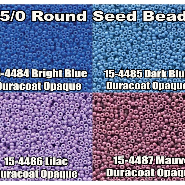 15/0 Miyuki Round Seed Beads o Rocailles. Tubos de 8,2 g. 15-4484, 15-4485, 15-4486, 15-4487