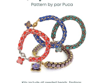 Lovely Bracelet Bead Kit, Les Perles par Puca Pattern, Puca Beading Kit, DIY Bracelet Kit