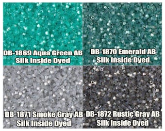 11/0 Miyuki Delica Beads, DB1869, DB1870, DB1871, DB1872 - 5g, 10g