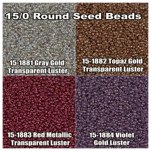 15-1881, Miyuki 8.2g Transparent Gold Grey Luster 15-1881, Miyuki 8.2g Transparent Gold Grey Luster