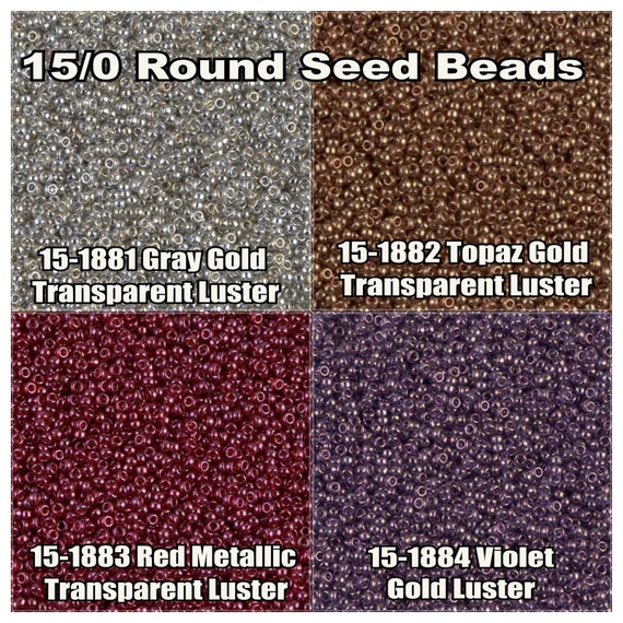 15-1881, Miyuki 8.2g Transparent Gold Grey Luster 15-1881, Miyuki 8.2g Transparent Gold Grey Luster