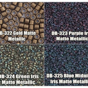 11/0 Miyuki Delica beads, DB322, DB323, DB324, DB325 - 5g, 10g