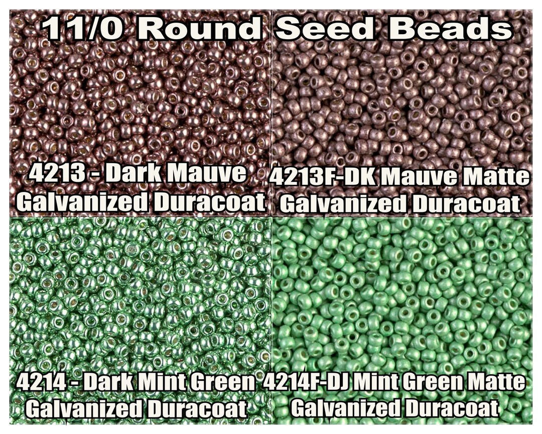 11-4214, Miyuki 22g Duracoat Galvanized Dk Mint Green 11-4214, Miyuki 22g Duracoat Galvanized Dk Mint Green