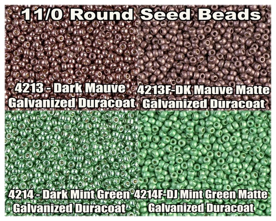 11-4214, Miyuki 22g Duracoat Galvanized Dk Mint Green 11-4214, Miyuki 22g Duracoat Galvanized Dk Mint Green