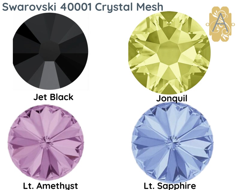 Crystal Mesh, 40001 Crystal Mesh, Strass Mesh, 18 Colors, Not Hot Fix, Sold by the Inch image 4