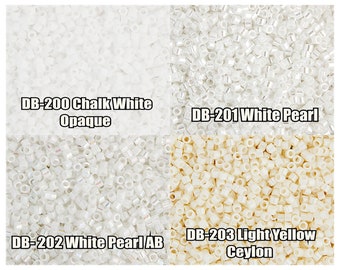 11/0 Miyuki Delica beads, DB200, DB201, DB202, DB203 - 5g, 10g