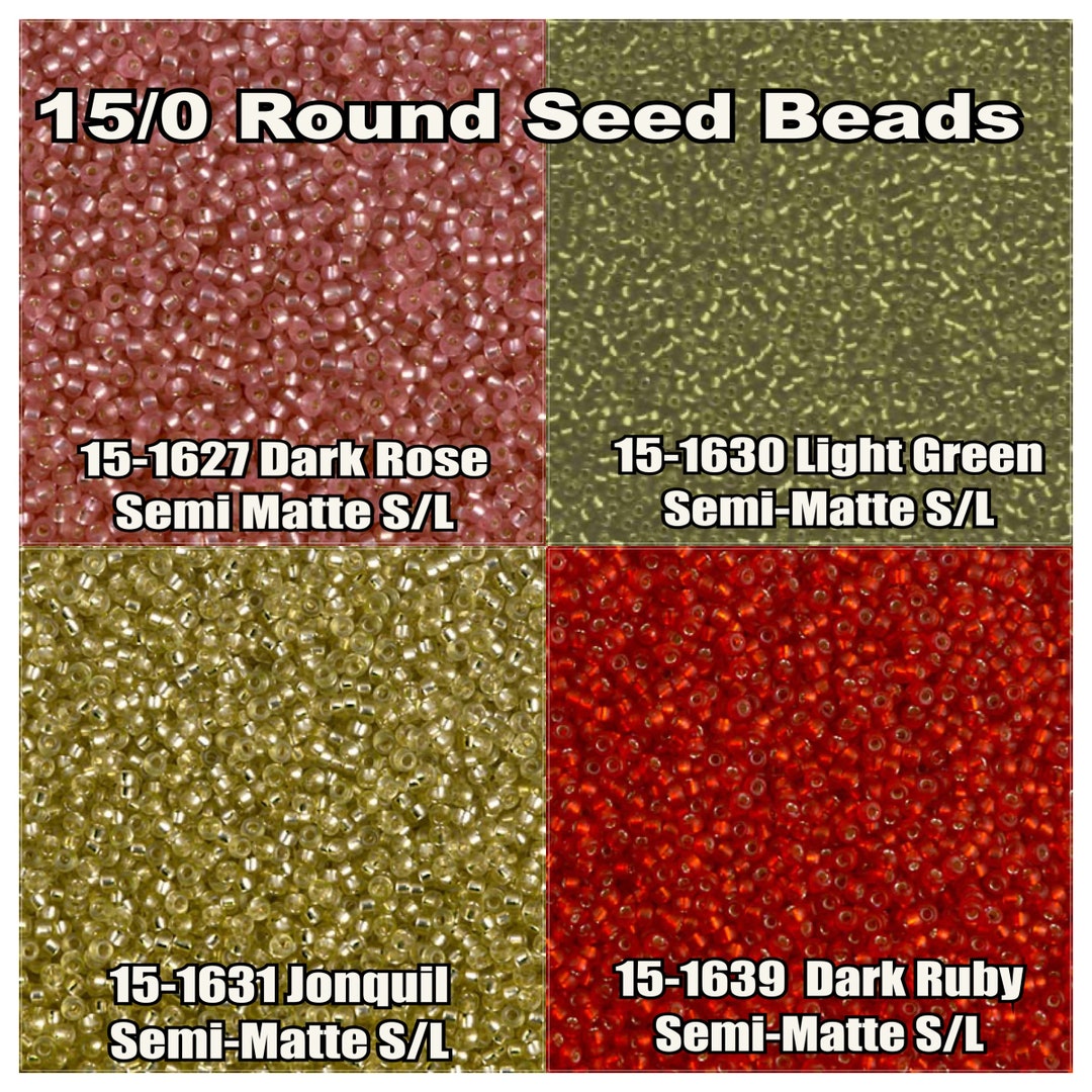 15-1627, Miyuki 8.2g Semi-Matte Silver Lined Dark Rose 15-1627, Miyuki 8.2g Semi-Matte Silver Lined Dark Rose