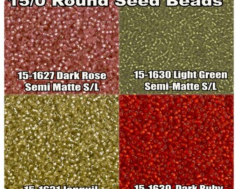 15-1627, Miyuki 8.2g Semi-Matte Silver Lined Dark Rose 15-1627, Miyuki 8.2g Semi-Matte Silver Lined Dark Rose