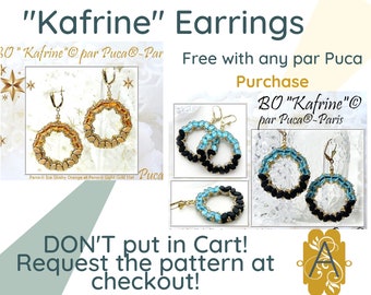 KAFRINE, Earrings Pattern, FREE with any Par Puca Purchase