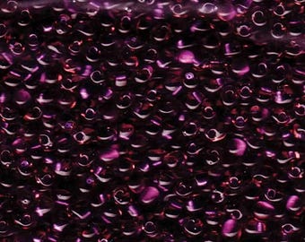 Miyuki Drop Beads 3.4mm, DP-F48, Sparkling Amethyst Lined Smoky Amethyst , 10g