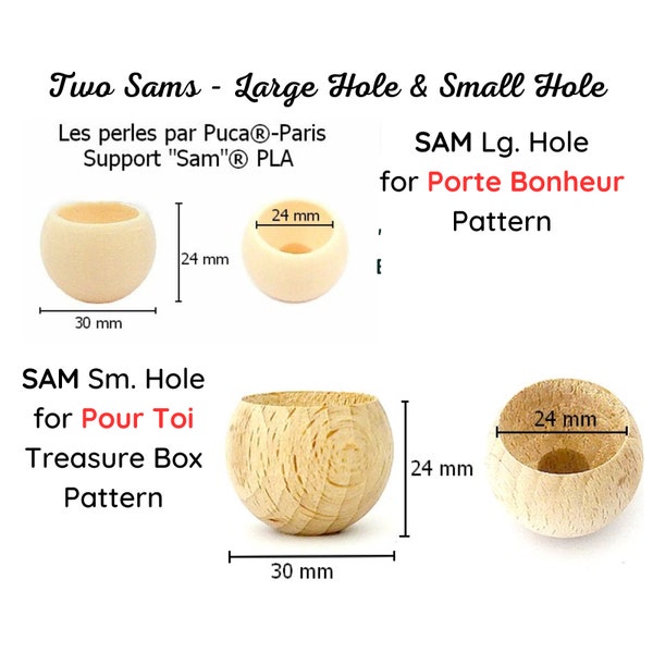 SAM Small hole, SAM Large Hole, Support Base for Pour Toi - For You Treasure Box Pattern (sm. hole) & Porte Bonheur Pattern (lg hole)