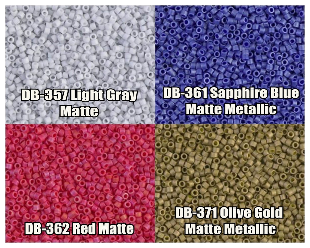 11/0 Miyuki Delica Beads, DB357, DB361, DB362, DB371 - 5g, 10g - Etsy