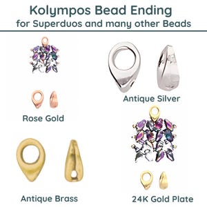 Può includere: Un set di tappi per la fine delle perle in varie finiture, tra cui argento anticato, oro rosa, ottone anticato e placcato oro 24 carati. I tappi per la fine delle perle sono progettati per essere utilizzati con Superduos e altre perle.