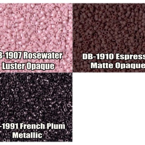 11/0 Miyuki Delica beads, DB1907, DB1910, DB1991 - 5g, 10g