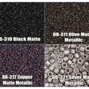 11/0 Miyuki Delica beads, DB310, DB311, DB312, DB321 - 5g, 10g