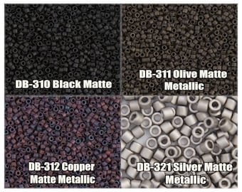 11/0 Miyuki Delica beads, DB310, DB311, DB312, DB321 - 5g, 10g