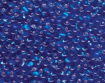 Miyuki Drop Beads 3.4mm, DP-0019, Transparent Silver Lined Sapphire, 10g