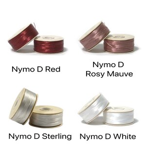 Nymo® tråd i storlek D, spole, 21 färger, 64 yards/58,5 m bild 6
