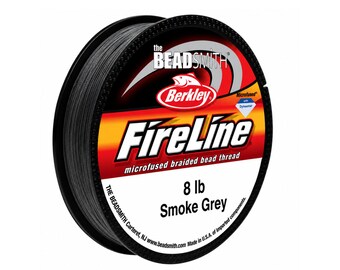 FireLine 8 lb Smoke Braided Beading Thread – 125 or 300 Yards