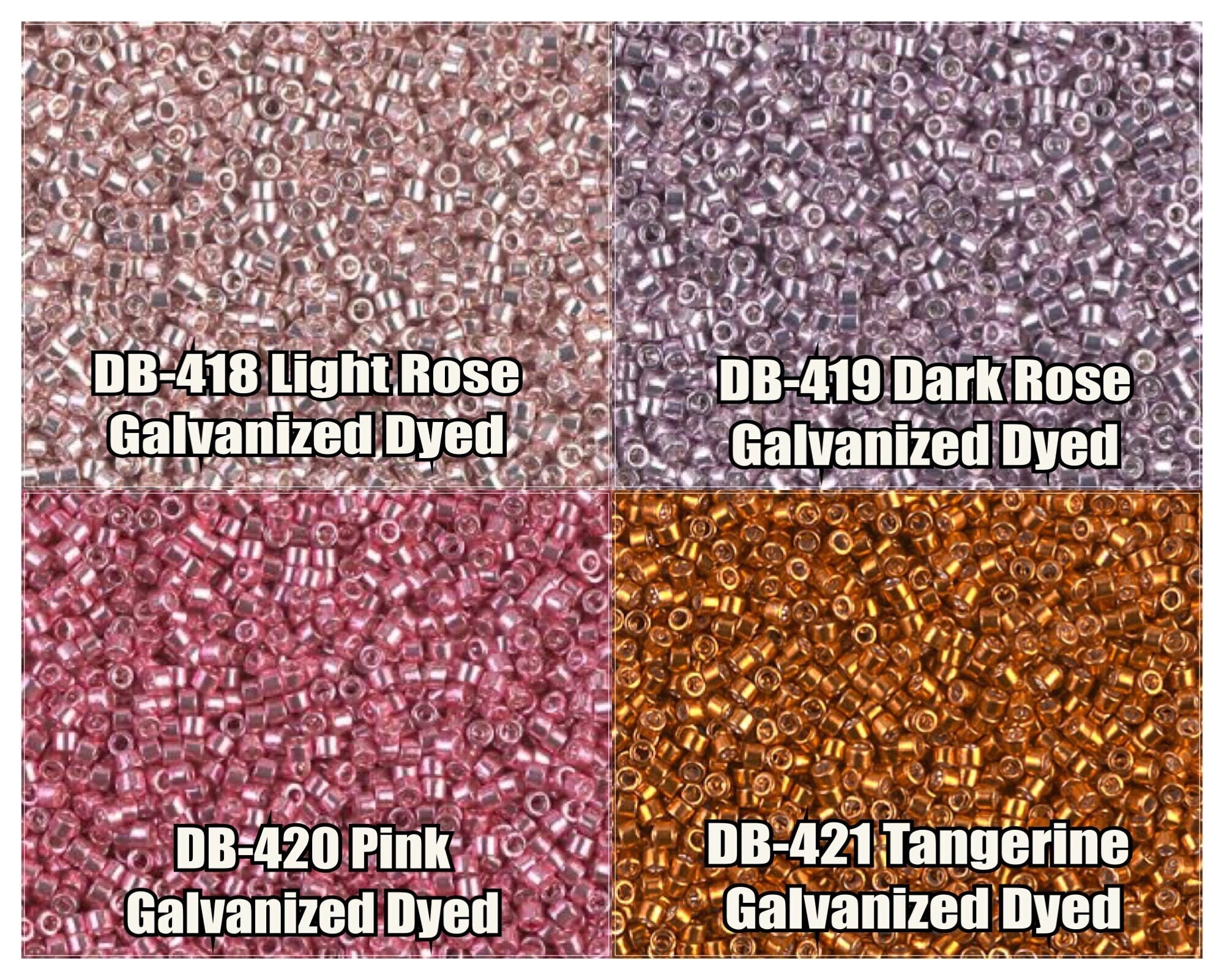 11/0 ミユキ デリカビーズ、DB418、DB419、DB420、DB421 - 5g、10g